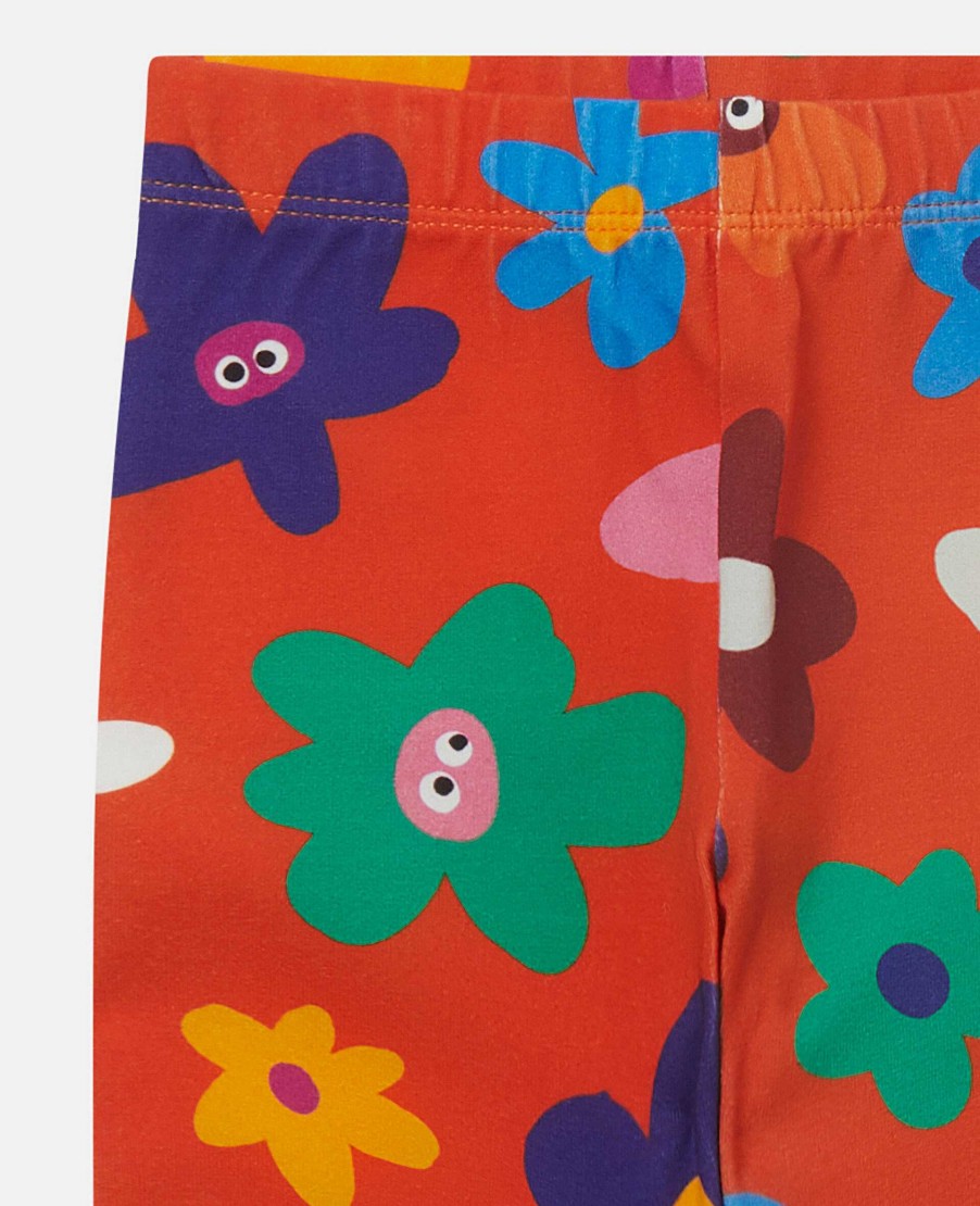 Barn Stella McCartney Baby Flickor | Leende Leggings Med Blommonster