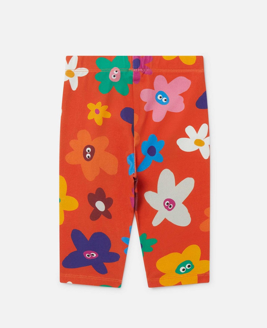 Barn Stella McCartney Baby Flickor | Leende Leggings Med Blommonster