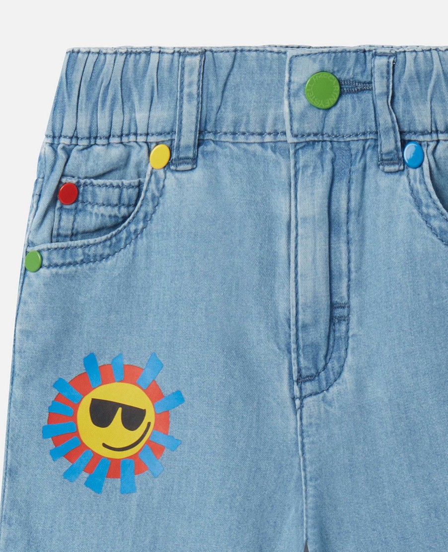 Barn Stella McCartney Baby Boys | Sunshine Print Jeansshorts