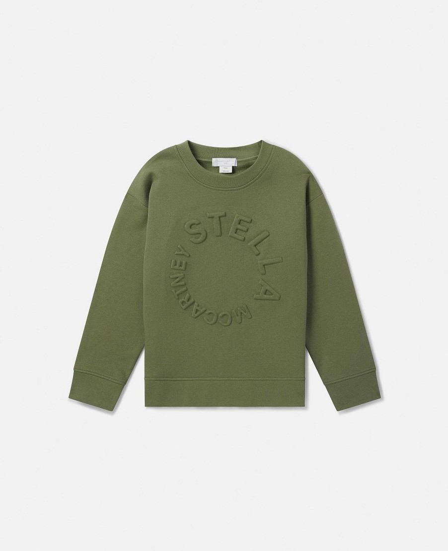 Barn Stella McCartney T-Shirts Och Troja | Cirkular Logotyp Broderi Troja