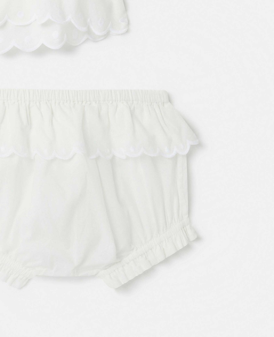 Barn Stella McCartney Baby Flickor | Broderie Anglaise Vast Och Bloomers Set