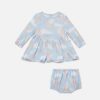 Barn Stella McCartney Baby Flickor | Rainbow Unicorn Print Klanning Och Bloomers Set