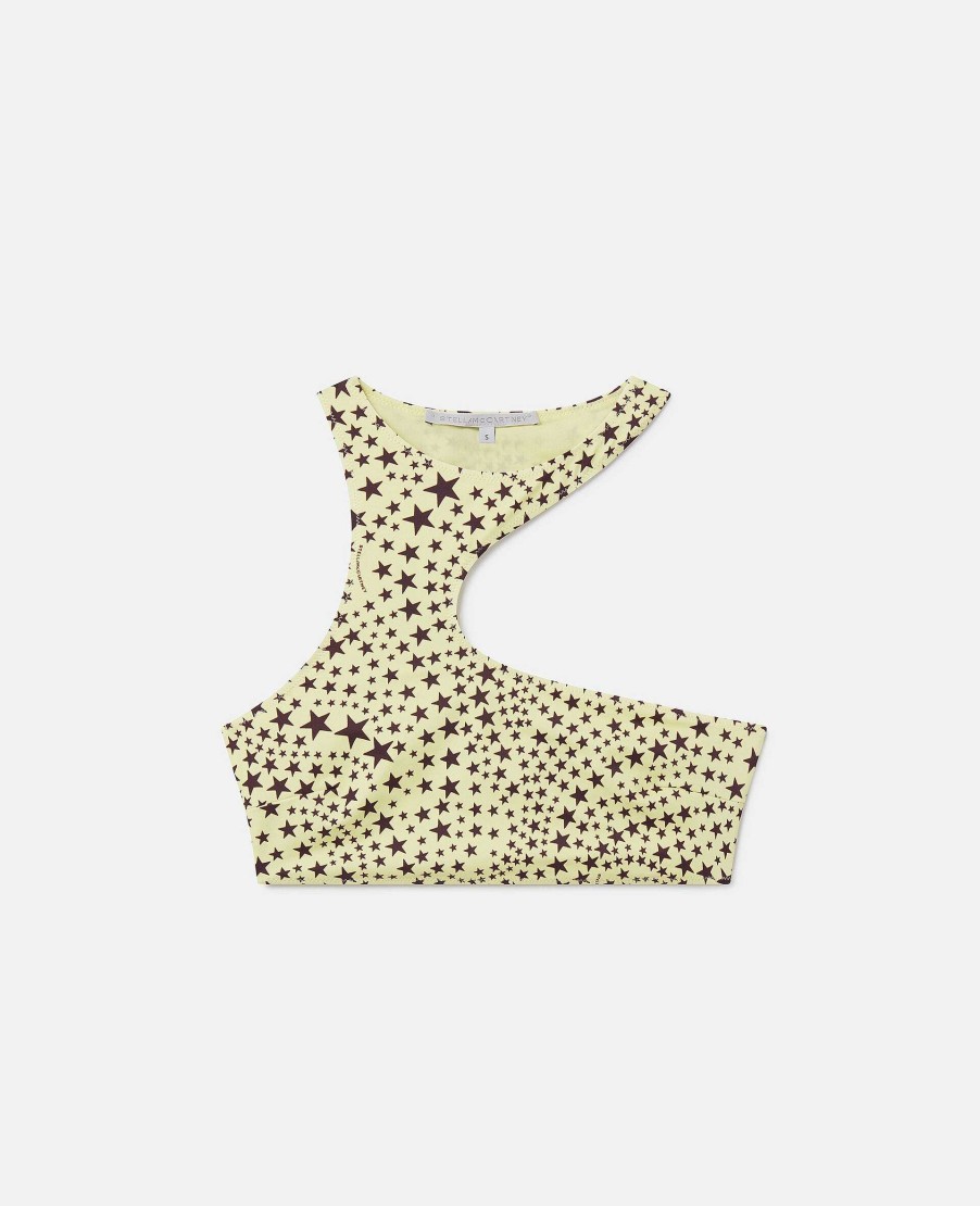 Kvinnor Stella McCartney Badklader | Star Print Cut-Out Halterneck Bikinitopp