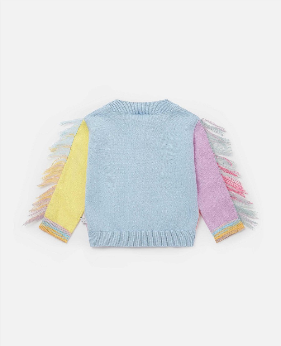 Barn Stella McCartney Baby Flickor | Dubbel Rainbow Unicorn Cardigan