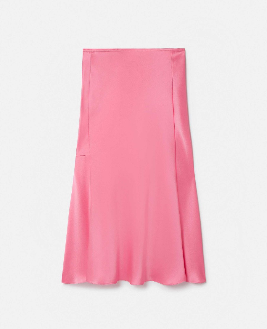 Kvinnor Stella McCartney Kjolar | Midi-Kjol I Dubbel Satin