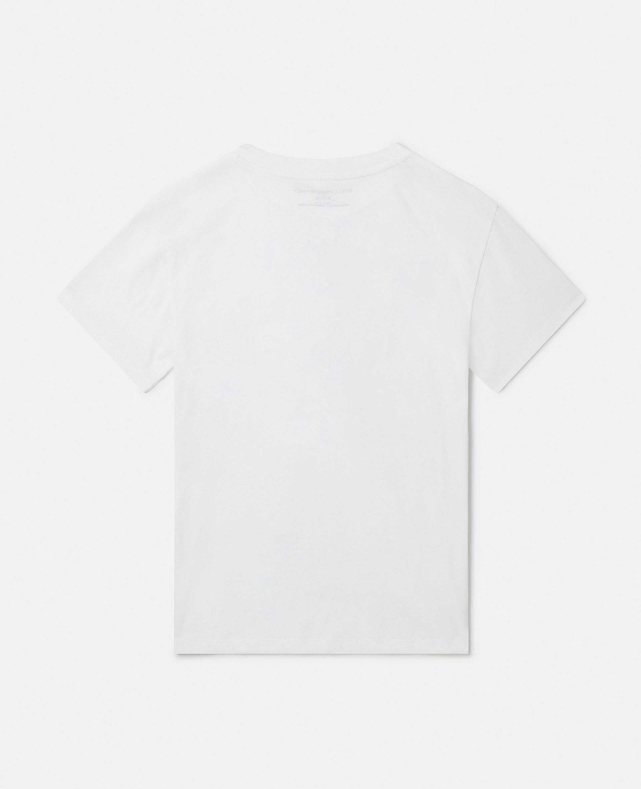 Barn Stella McCartney T-Shirts Och Troja | Logo Waves Print T-Shirt