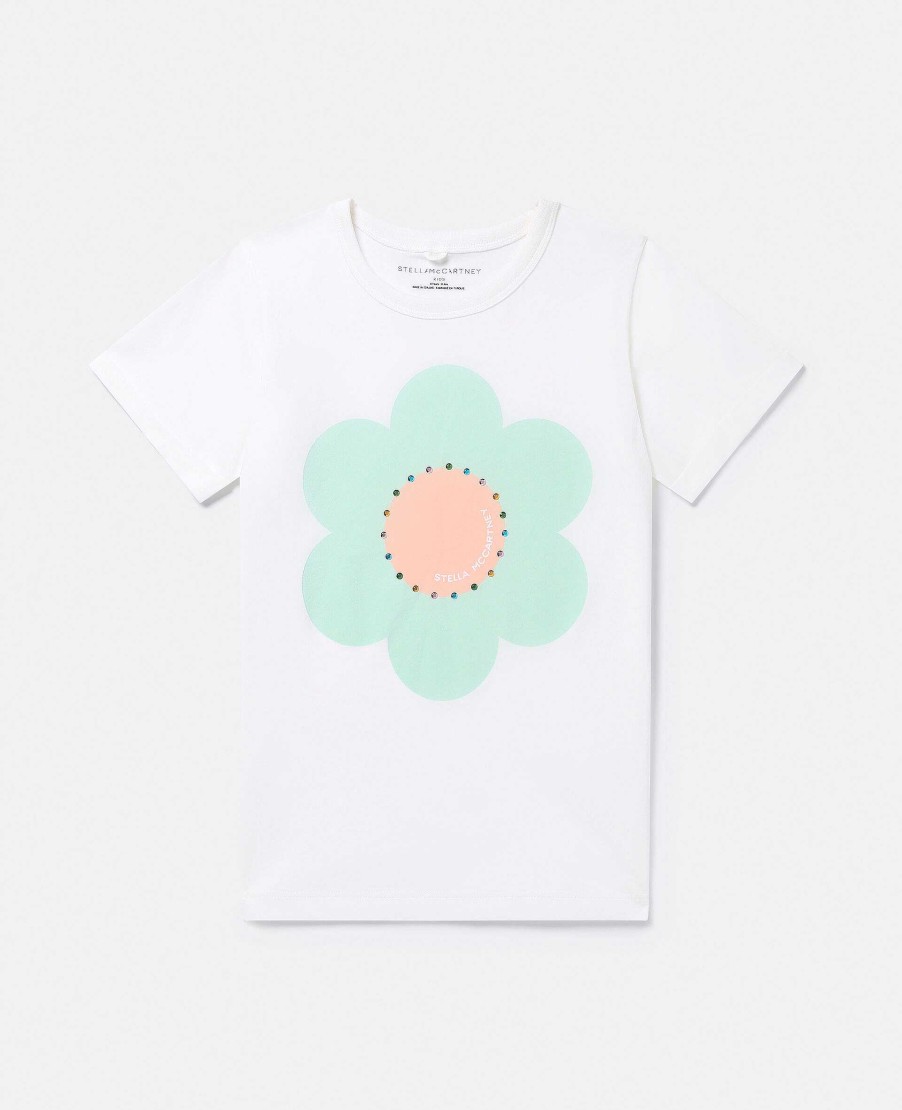 Barn Stella McCartney T-Shirts Och Toppar | Grafisk Blomma T-Shirt