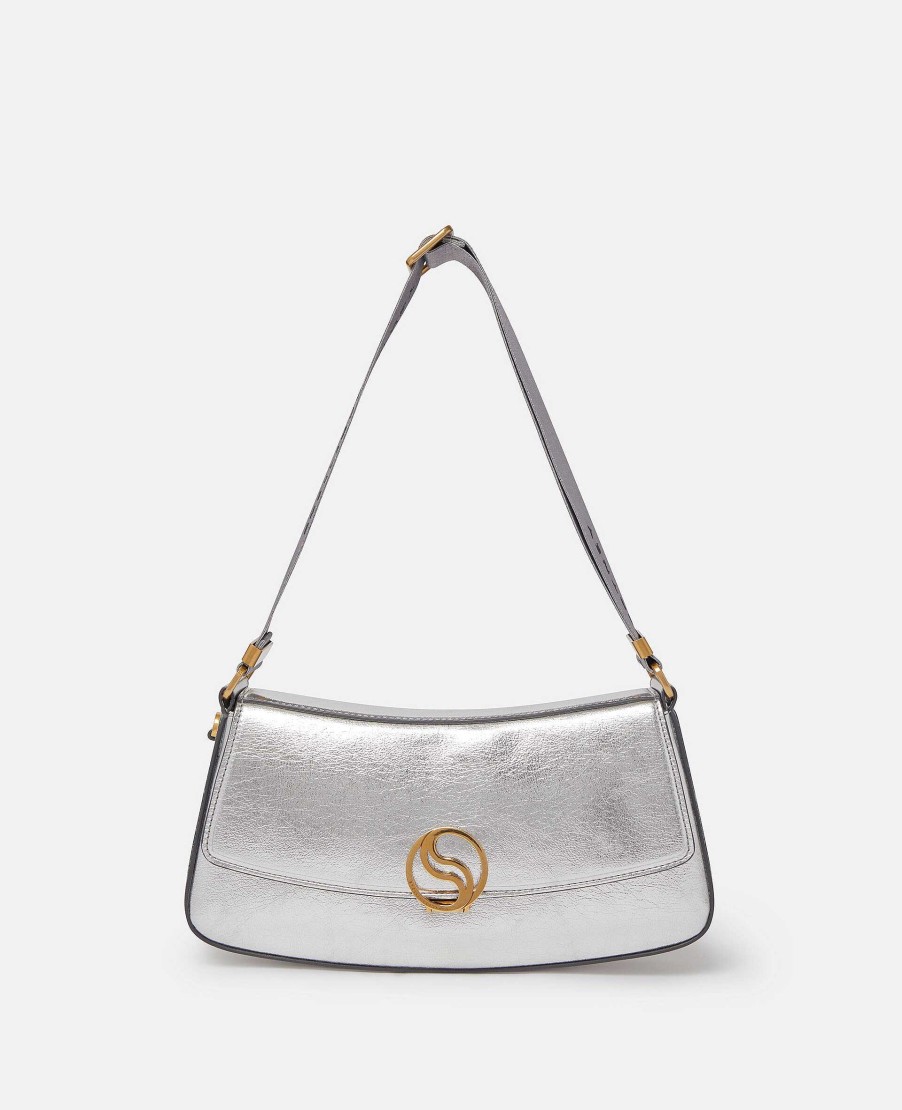 Kvinnor Stella McCartney Vaskor Med Ovre Handtag | S-Wave Metallic Axelvaska