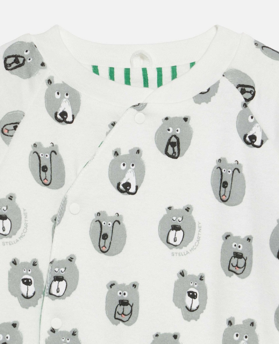 Barn Stella McCartney Baby Boys | Bear Print Vandbar Sovdrakt