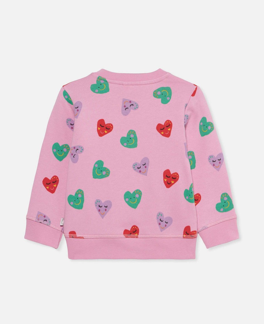 Barn Stella McCartney Baby Flickor | Smiley Hjarta Print Jumper