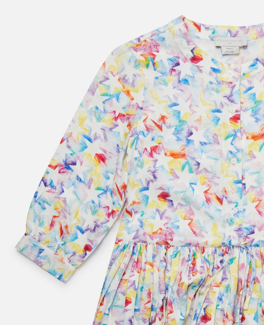 Barn Stella McCartney Klanningar Och Allt-I-Ett | Rainbow Star Outline Skater Klanning