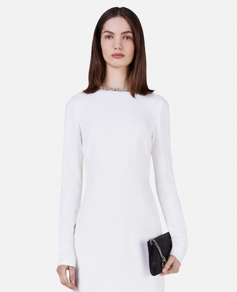 Kvinnor Stella McCartney Klanningar | Crystal Collar Cocktail Miniklanning