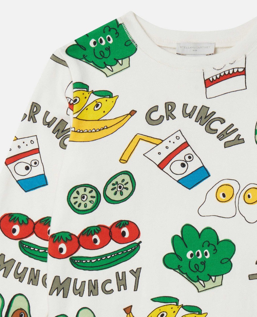 Barn Stella McCartney T-Shirts Och Troja | Crunchy Lunchy Print Sweatshirt