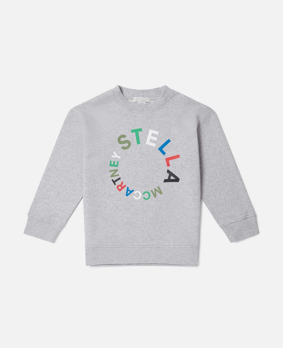 Barn Stella McCartney T-Shirts Och Troja | Cirkular Logotyp Broderi Troja