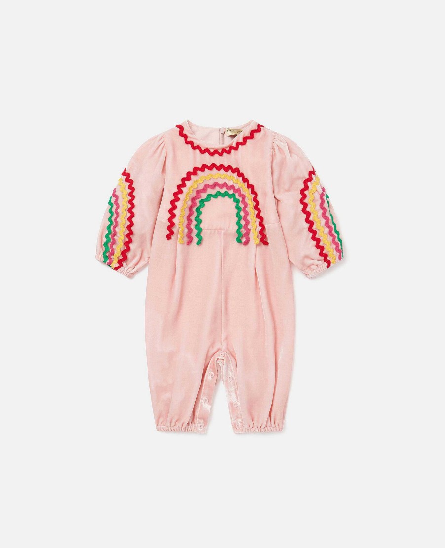 Barn Stella McCartney Baby Flickor | Skaterkleid Mit Blumenstickerei