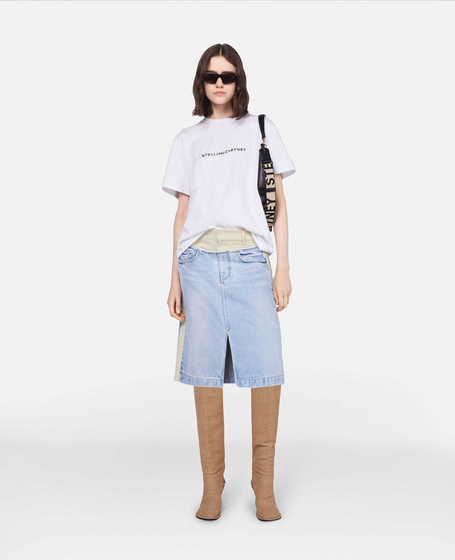 Kvinnor Stella McCartney Trojor Och T-Shirts | Stella Iconics T-Shirt Med Logotyp Relaxed Fit