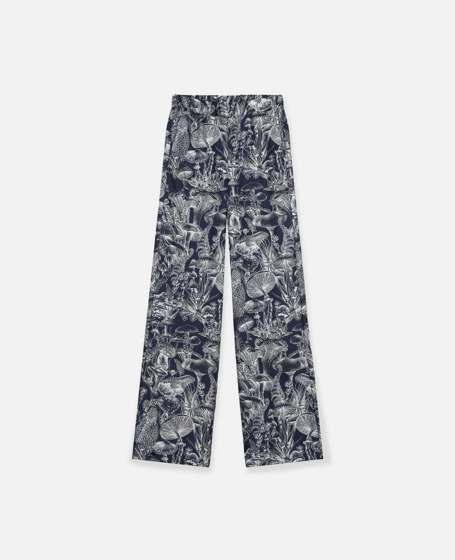 Kvinnor Stella McCartney Byxor Och Shorts | Fungi Forest Print Sidenpyjamasbyxa