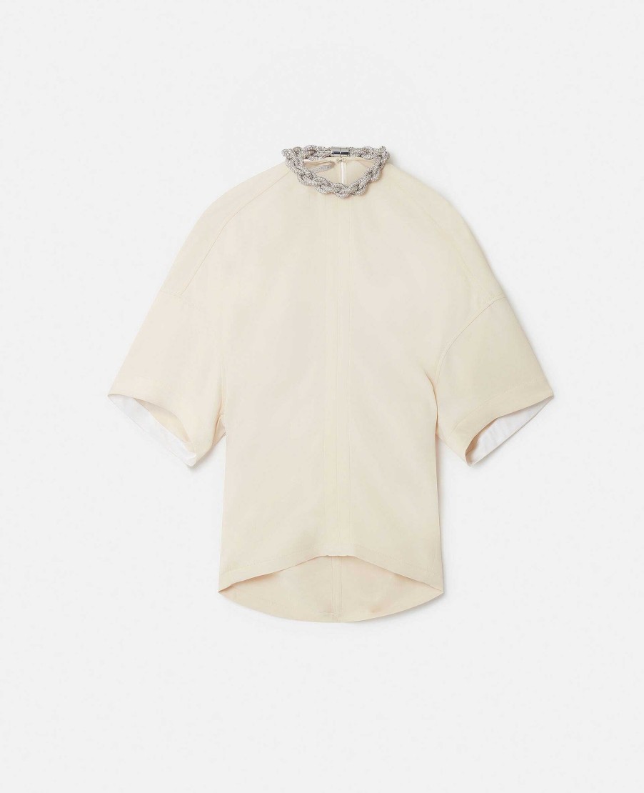 Kvinnor Stella McCartney Skjortor Och Toppar | Falabella Crystal Chain Collar Top