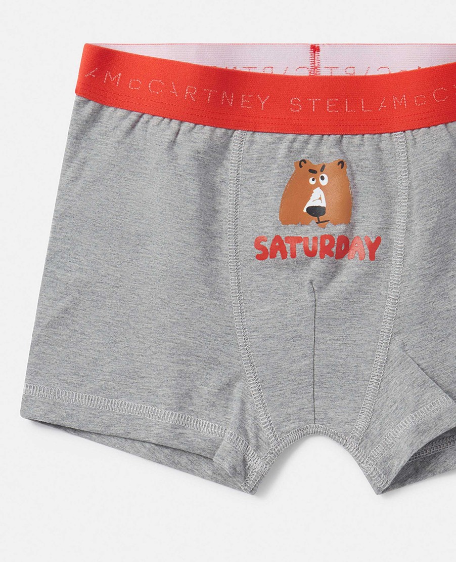 Barn Stella McCartney Skor Och Tillbehor | 7 Pack Bear Badge Veckans Dagar Boxers