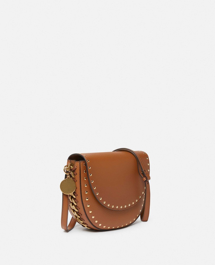 Kvinnor Stella McCartney Crossbody-Vaskor | Frayme Dubbade Grainy Alter Mat Medium Flap Axelvaska