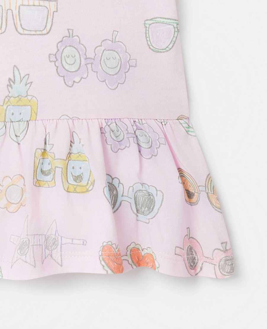 Barn Stella McCartney Troja Och T-Shirts | Solglasogon Doodle Print Frilled Dress