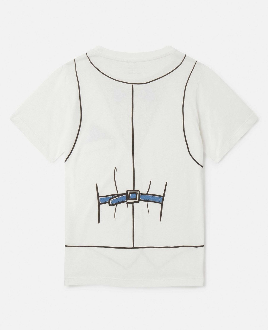 Barn Stella McCartney T-Shirts Och Troja | Vast Trompe-L'Oeil T-Shirt Med Tryck