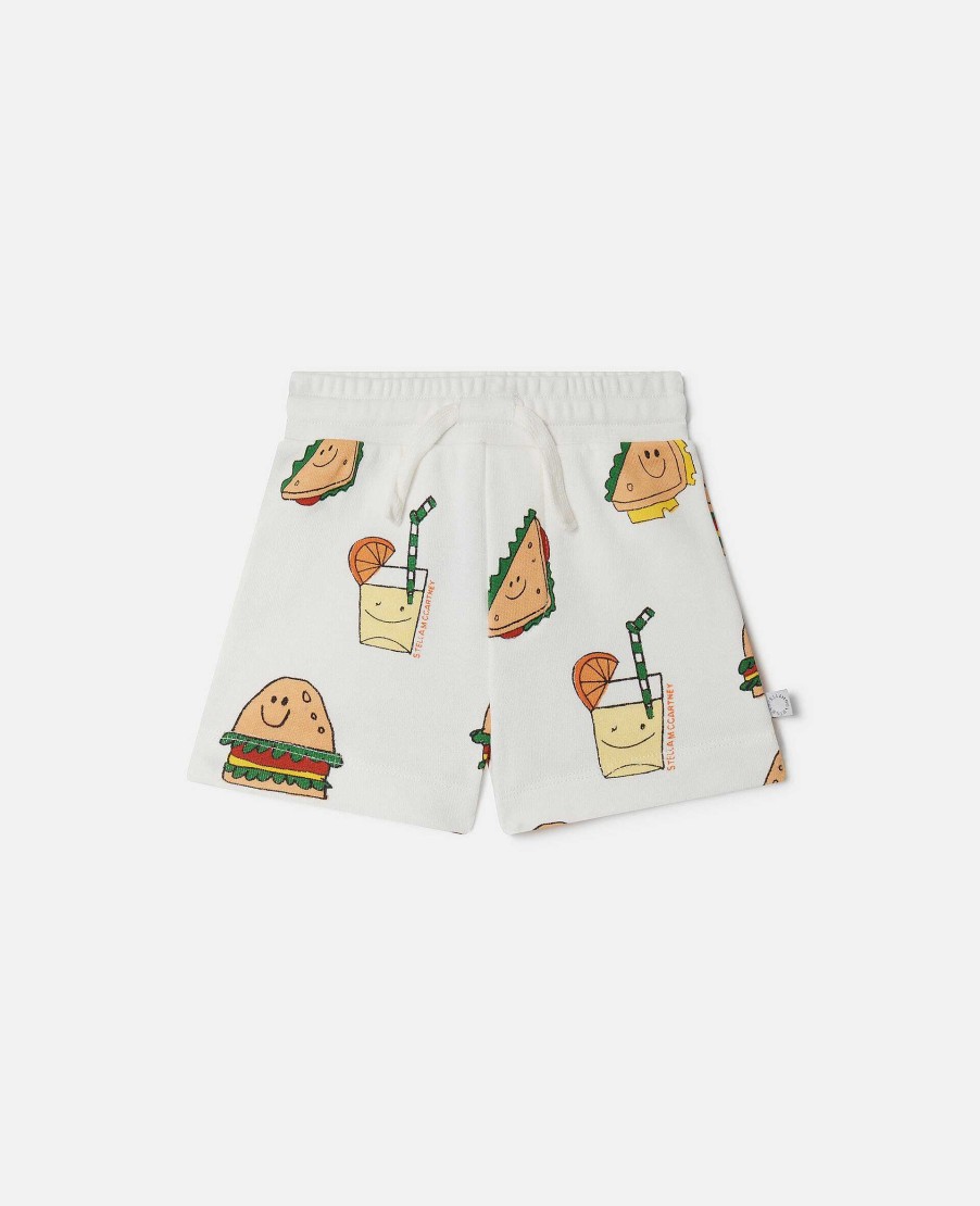 Barn Stella McCartney Byxor Och Shorts | Silly Sandwich Print Dragsko Shorts