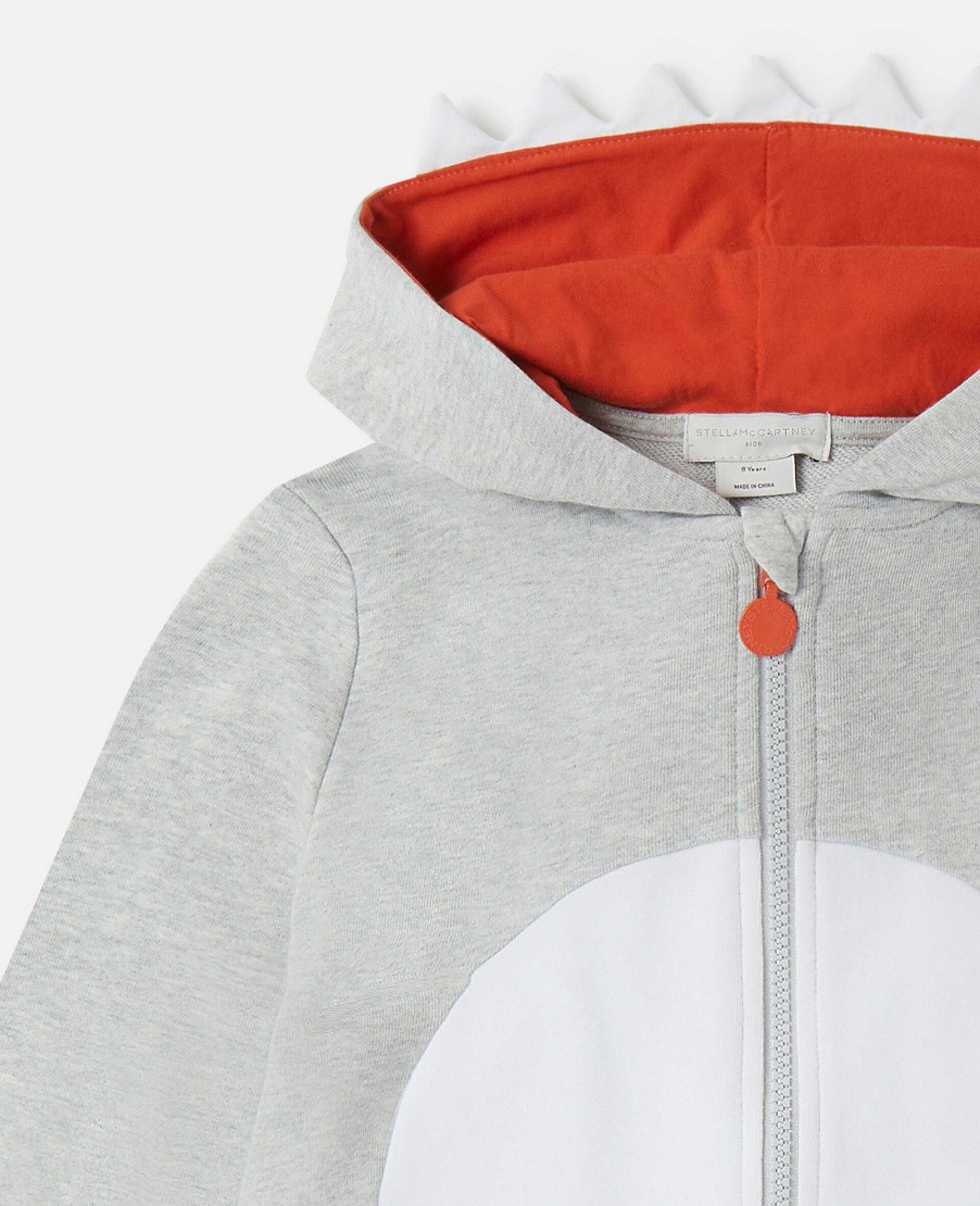 Barn Stella McCartney Koftor Och Trojor | Shark Zip Hoodie