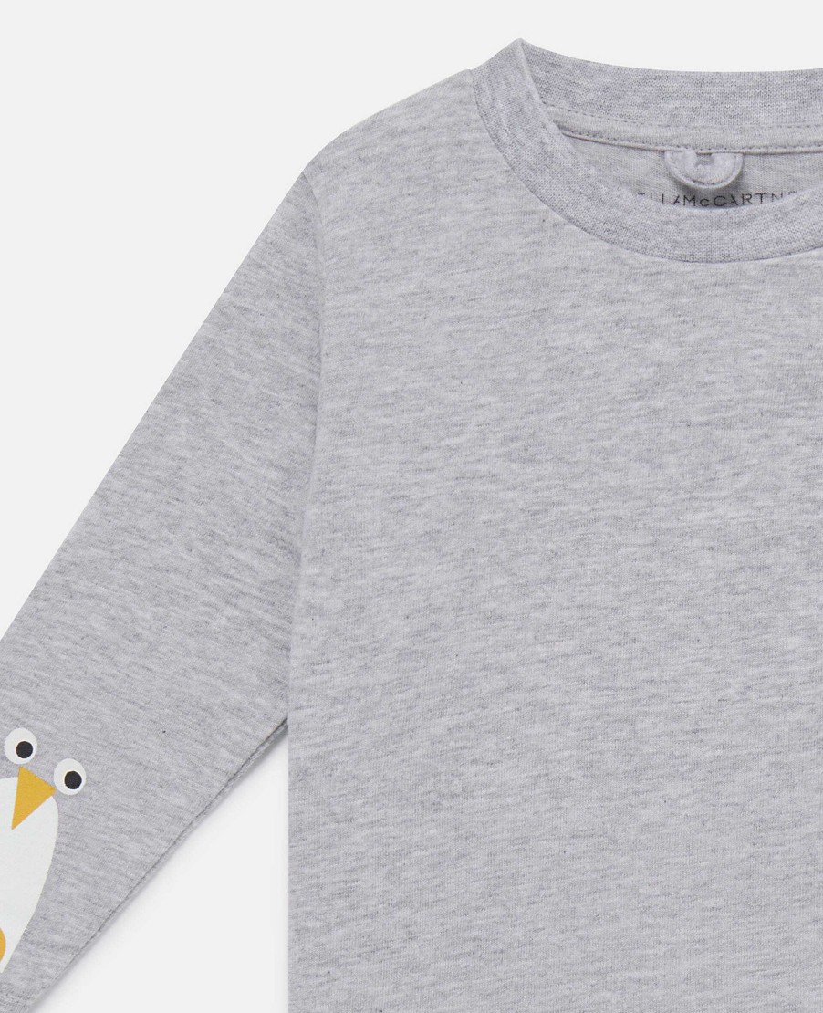 Barn Stella McCartney Baby Boys | Penguin Cuff Langarmad T-Shirt