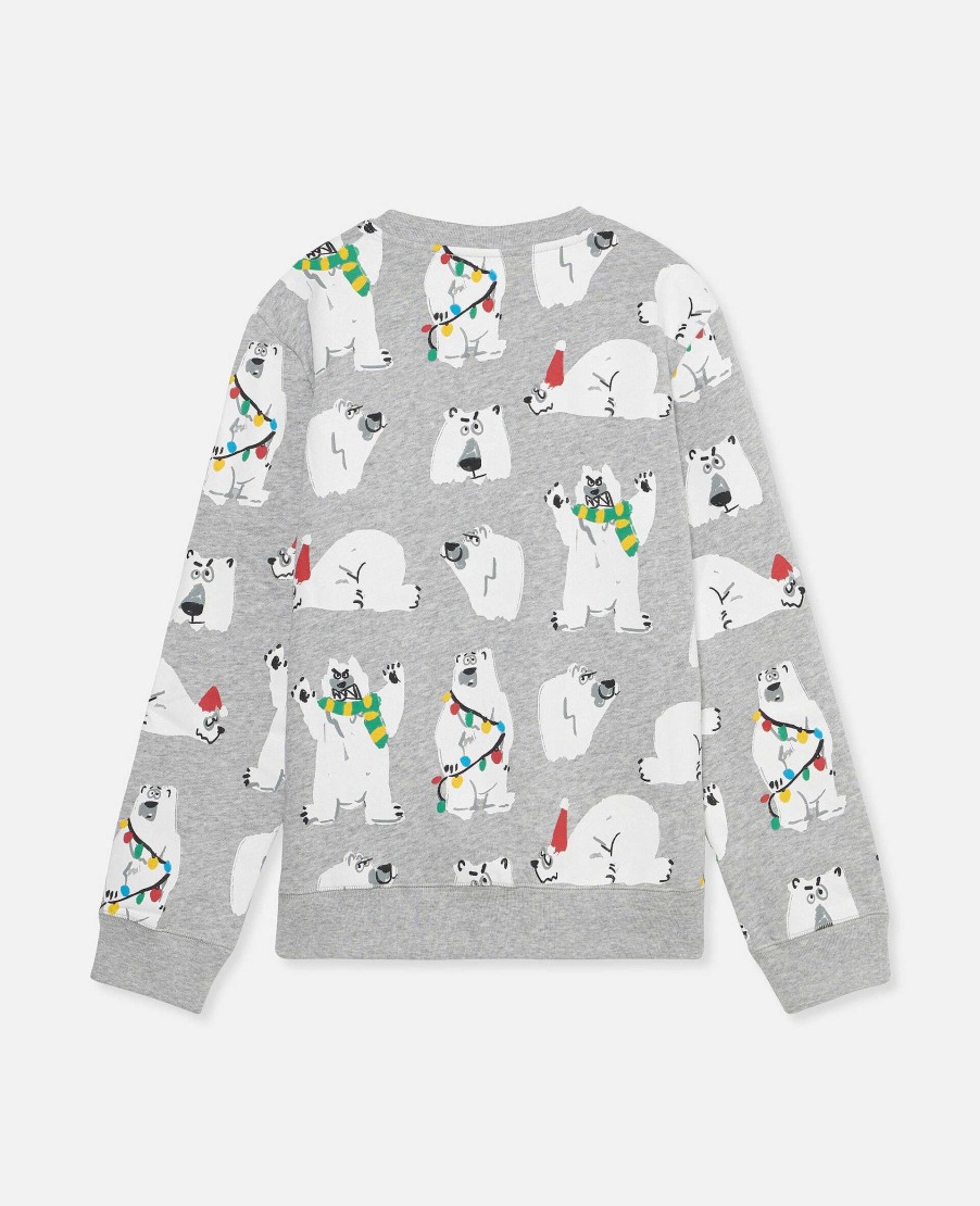 Barn Stella McCartney T-Shirts Och Troja | Polar Bear Print Sweatshirt