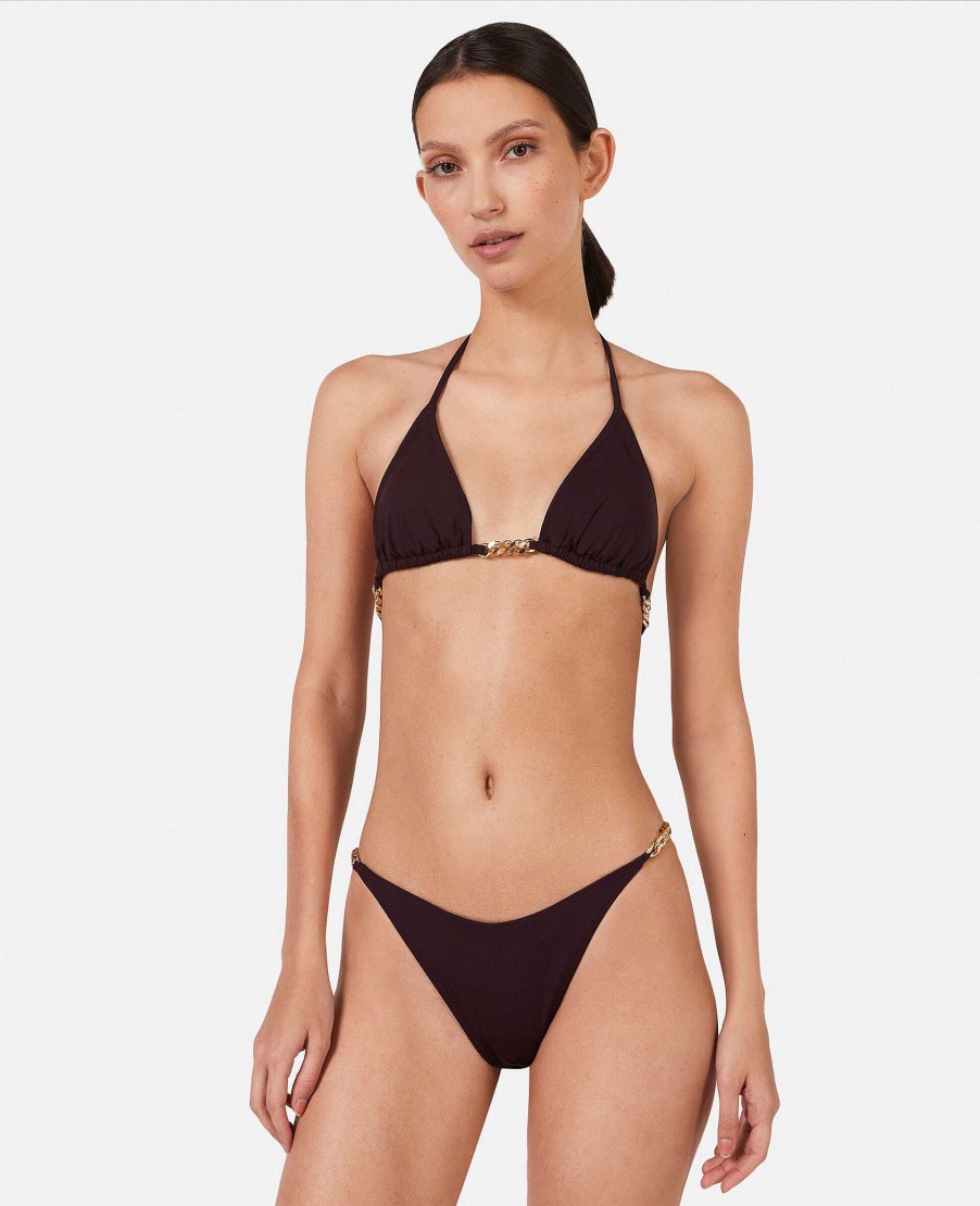 Kvinnor Stella McCartney Badklader | Falabella Chain V-Shape Bikinitrosa