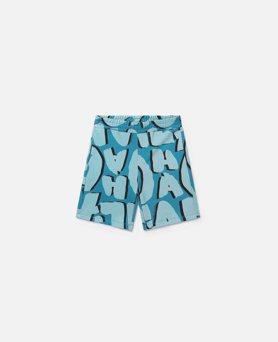 Barn Stella McCartney Byxor Och Shorts | Aloha Bokstaver Jersey Shorts