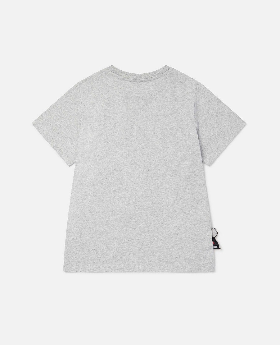 Barn Stella McCartney T-Shirts Och Troja | Arg Bjorn T-Shirt Med Kardborremask