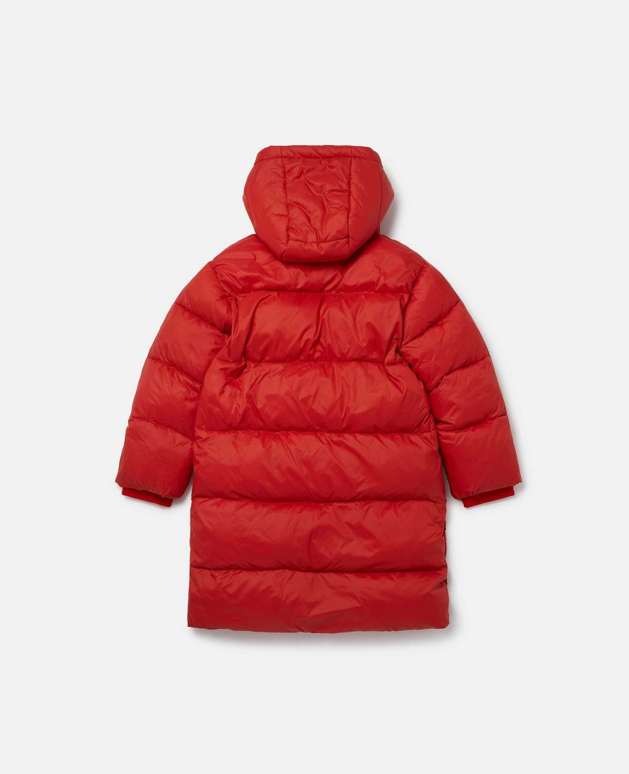 Barn Stella McCartney Ytterklader | Longline Puffer Coat Med Luva