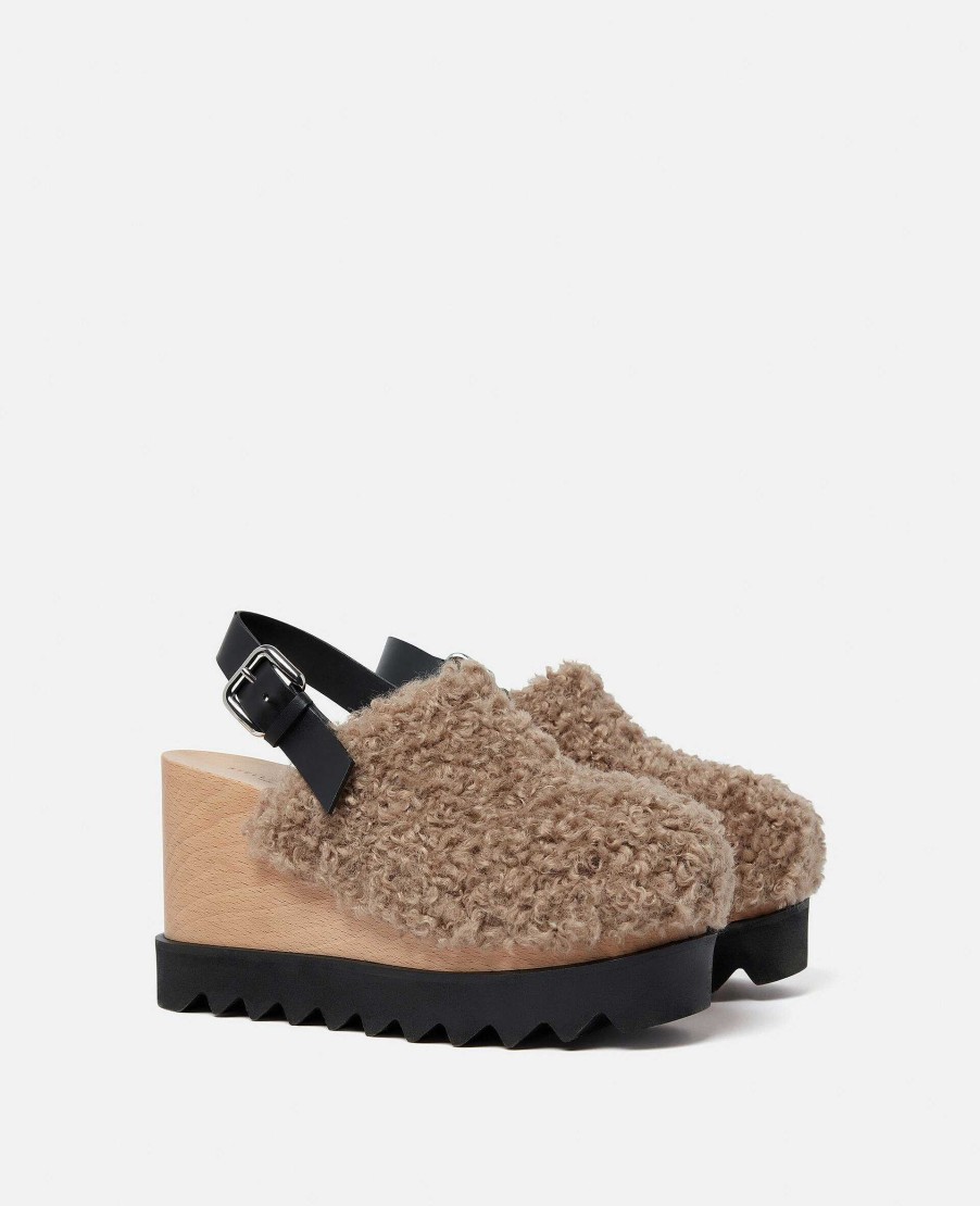 Kvinnor Stella McCartney Kilar | Elyse Teddy Slingback Platform Traskor