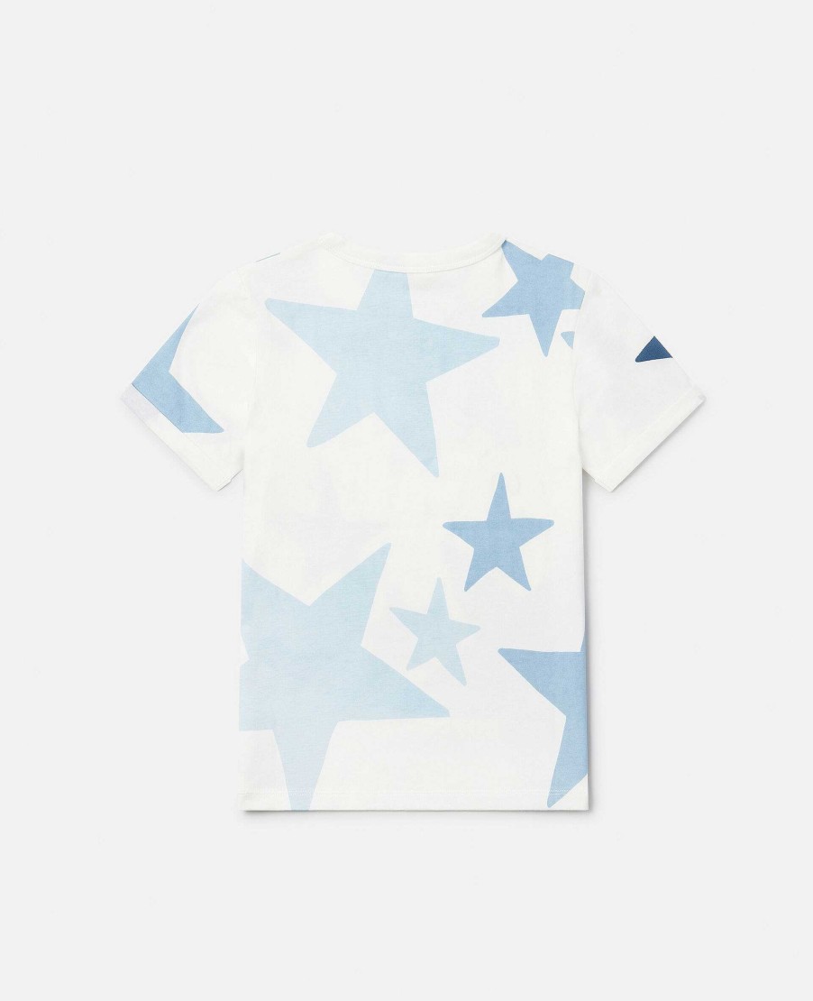 Barn Stella McCartney T-Shirts Och Toppar | Stella T-Shirt Med Stjarntryck Med Logotyp