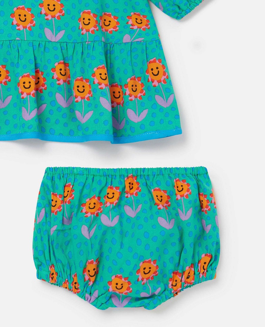 Barn Stella McCartney Baby Flickor | Folk Blomma Print Klanning Och Bloomers Set