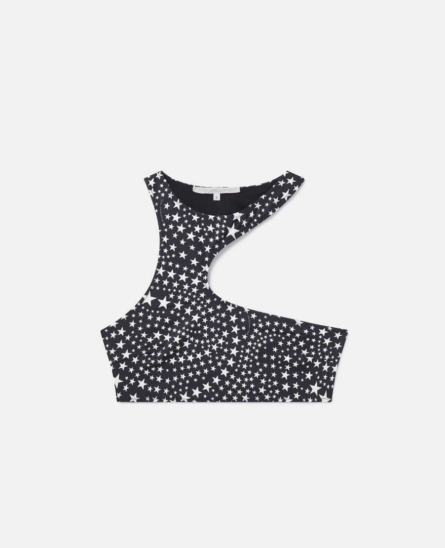 Kvinnor Stella McCartney Badklader | Star Print Cut-Out Halterneck Bikinitopp