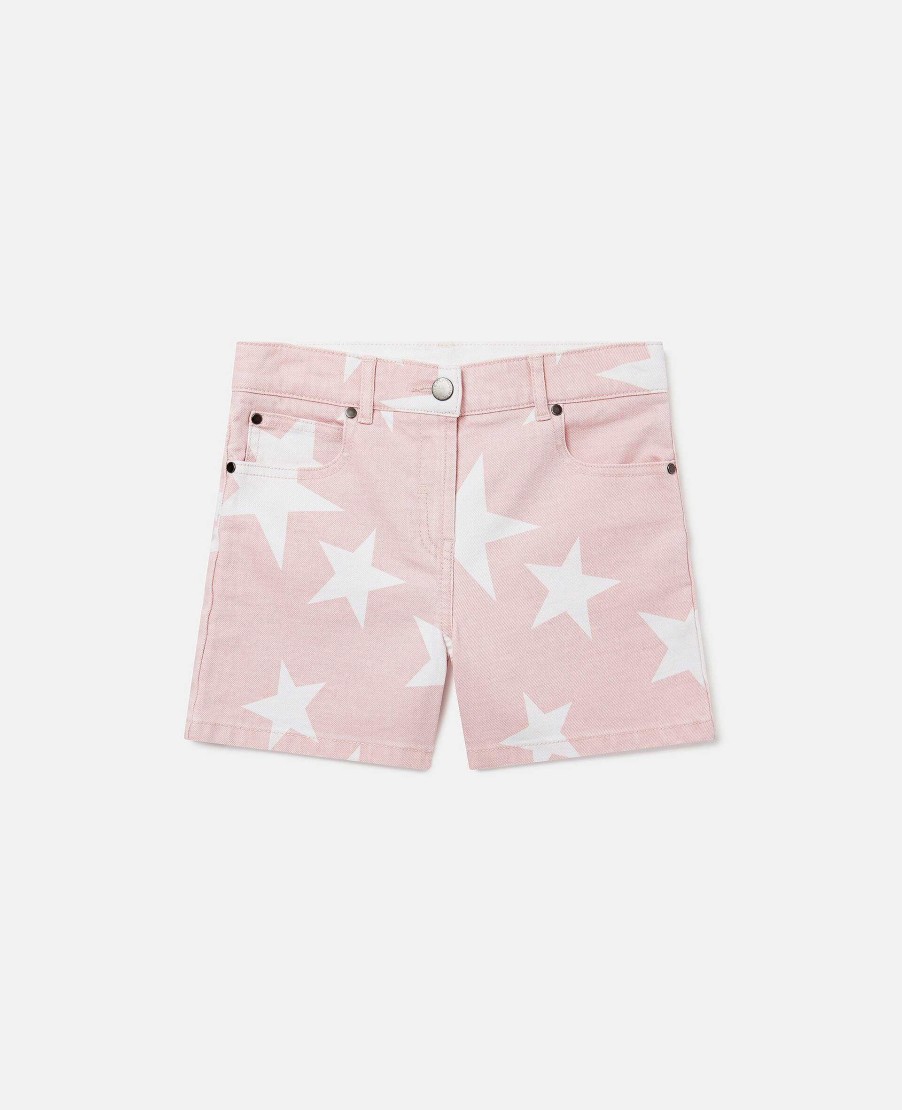 Barn Stella McCartney Byxor Och Kjolar | Stjarntryck Jeansshorts