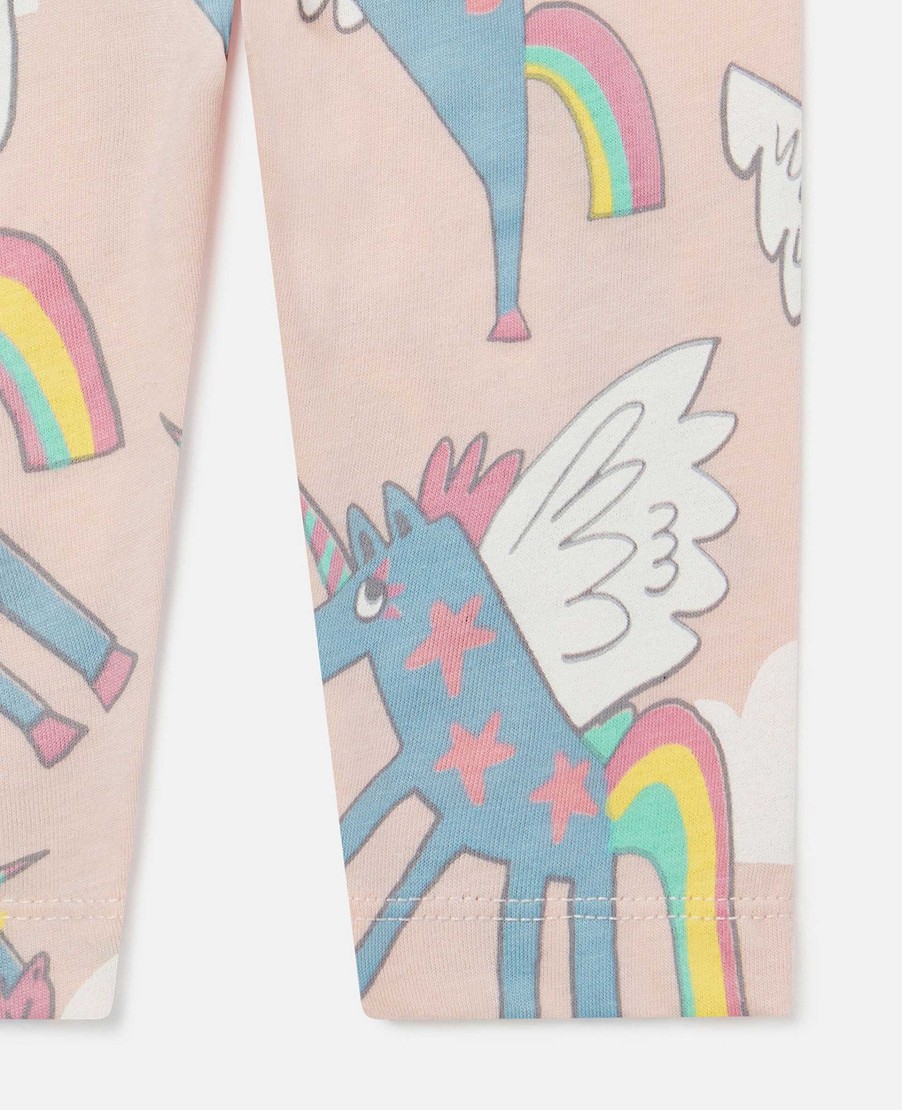 Barn Stella McCartney Baby Flickor | Rainbow Unicorn Print Leggings