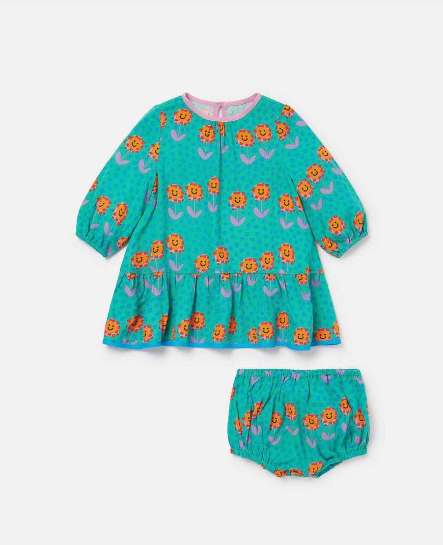 Barn Stella McCartney Baby Flickor | Folk Blomma Print Klanning Och Bloomers Set