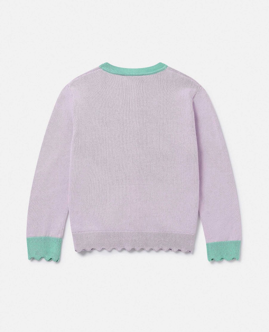 Barn Stella McCartney Trojor Och Koftor | Seashell Pocket Cardigan