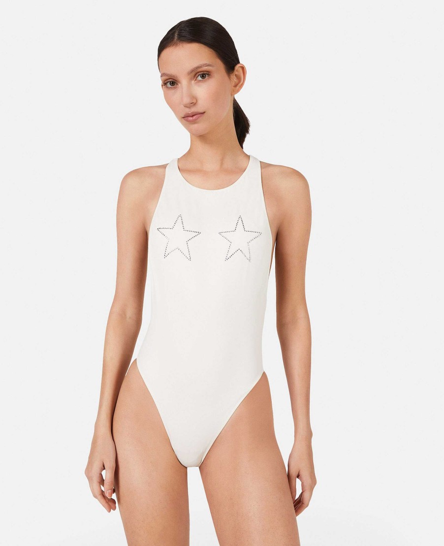 Kvinnor Stella McCartney Badklader | Diamante Star Racerback Baddrakt