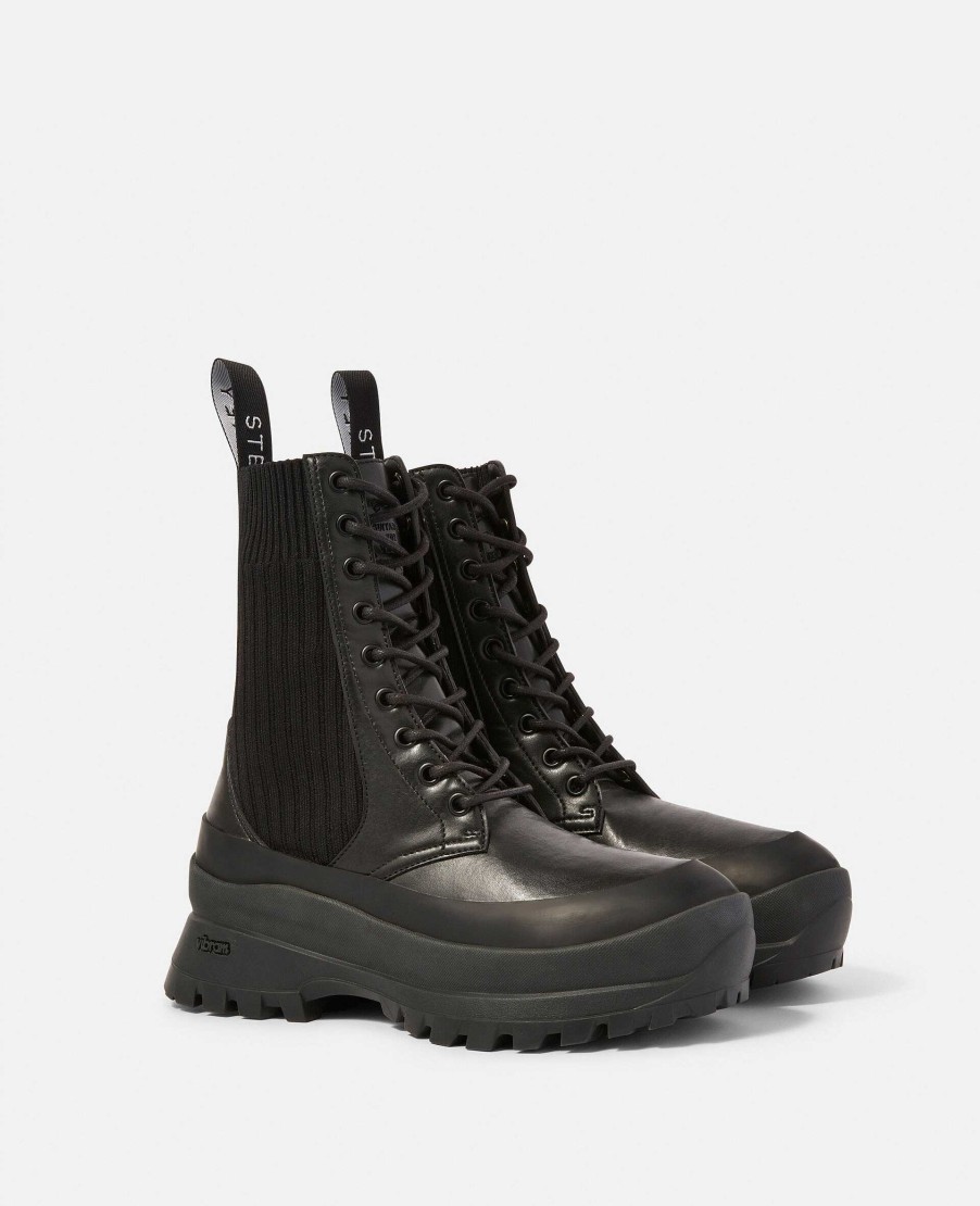 Kvinnor Stella McCartney Stovlar | Trace Biker Boots Med Snorning