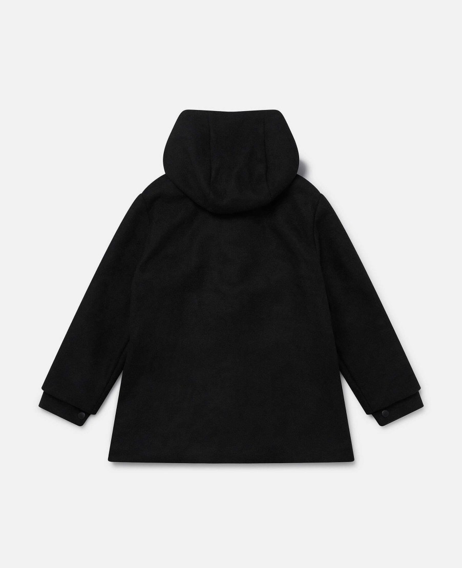 Barn Stella McCartney Ytterklader | Tulip Brodery Hooded Duffel Coat