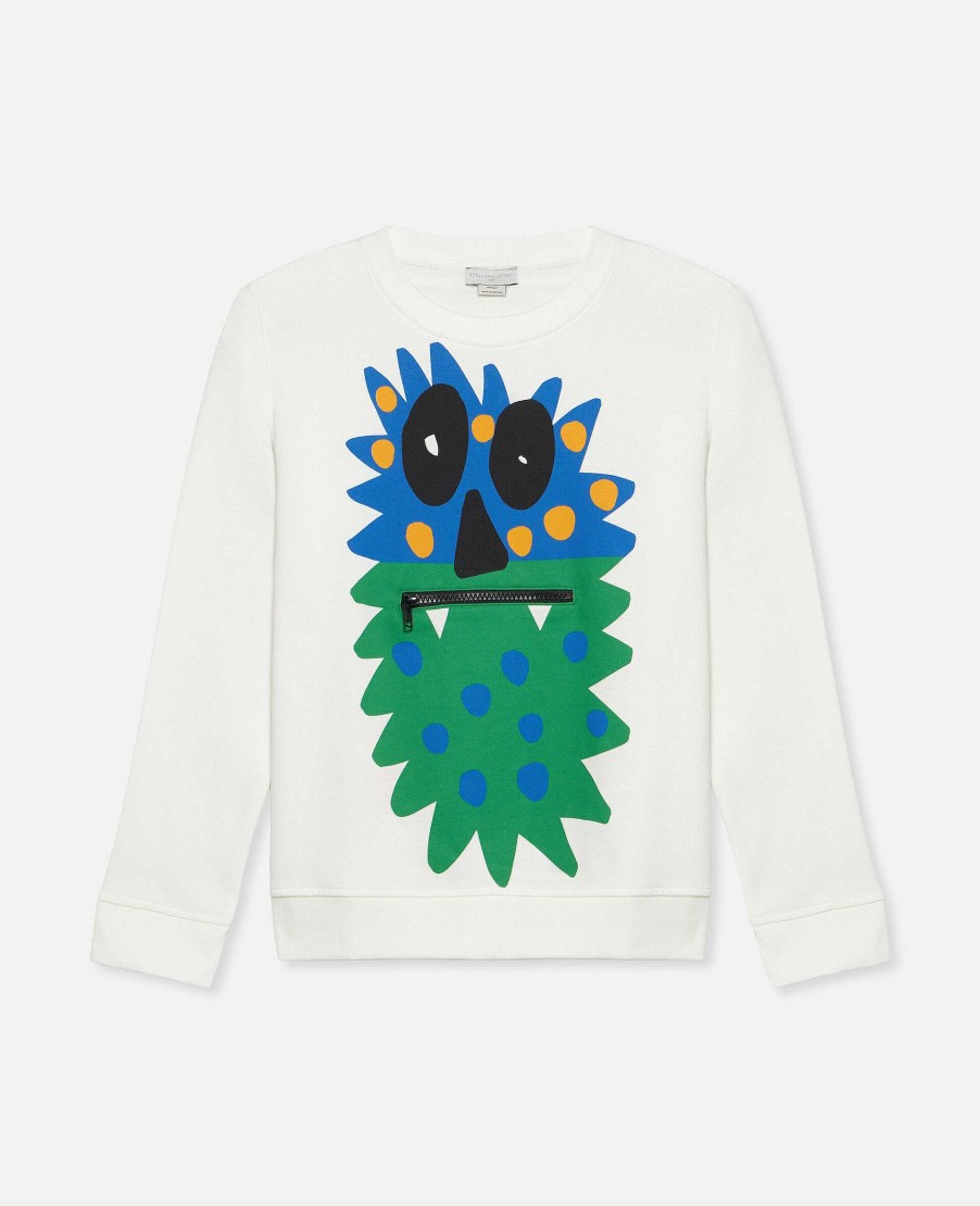 Barn Stella McCartney T-Shirts Och Troja | Monster Motiv Langarmad T-Shirt