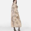 Kvinnor Stella McCartney Kappor Och Jackor | Tree Bark Print Lang Teddy Coat