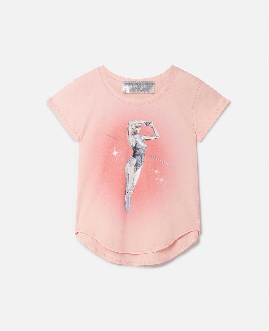 Unisex Stella McCartney T-Shirts | Sexig Robot T-Shirt I Ekologisk Bomull