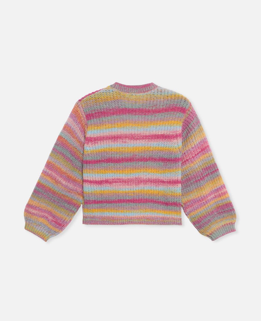 Barn Stella McCartney Trojor Och Koftor | Space Dye Stripe Jumper