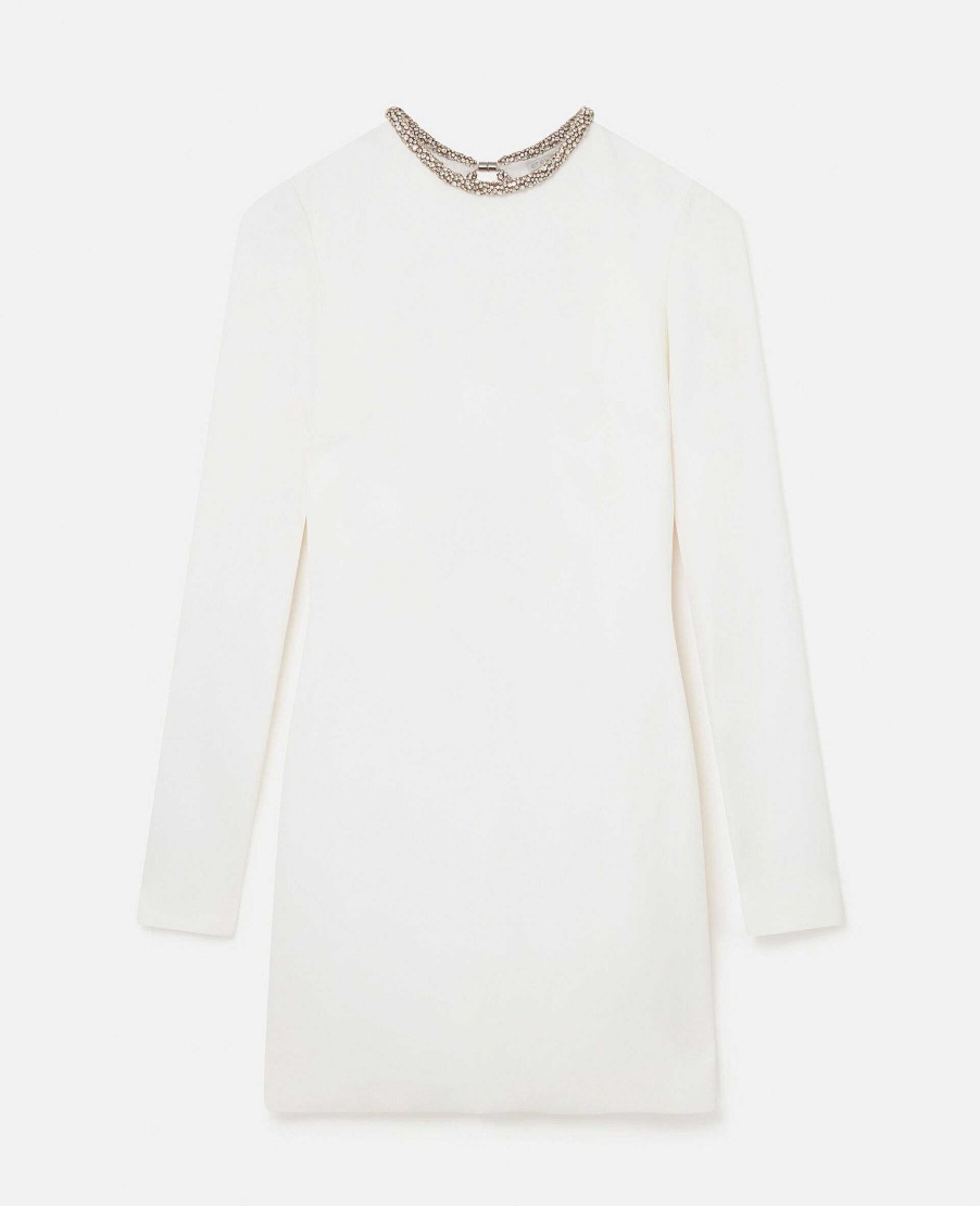 Kvinnor Stella McCartney Klanningar | Crystal Collar Cocktail Miniklanning